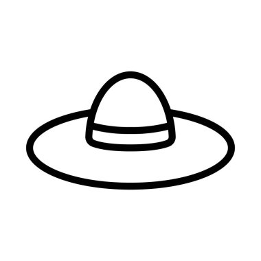 Büyük Plaj Şapkası ağ vektör illüstrasyonu