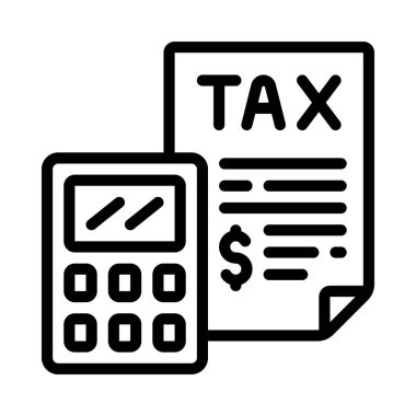 Vergi simgesi vektör illüstrasyonu 