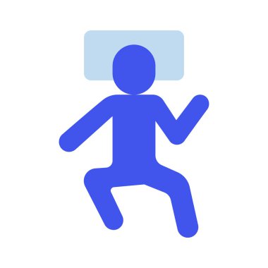 Uyuyan Kişi web simgesi vektör illüstrasyonu