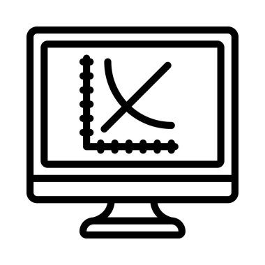 Bilgisayar Grafiği simgesi, vektör illüstrasyonu 