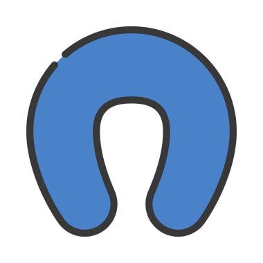 Boyun Yastığı ağ ikonu vektör çizimi