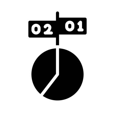 Pasta grafiğinin vektör çizimi modern simge