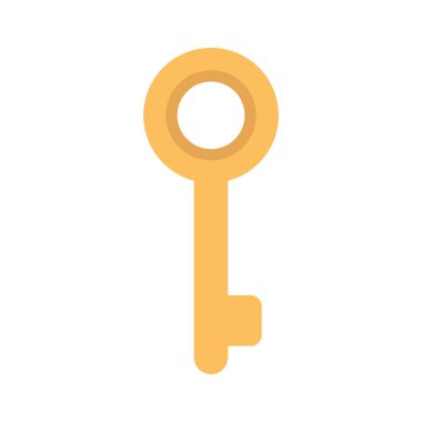 Bir Prong Key web simgesi vektör çizimi