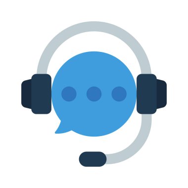 Müşteri Desteği Sohbet simgesi çizimi 