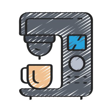 kahve makinesi, vektör illüstrasyonu basit tasarım 