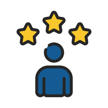 derecelendirme simgesi vektörü beyaz arkaplanda izole edildi 