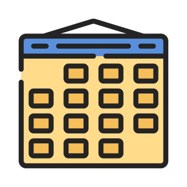 Takvim vektör simgesi, illüstrasyon  