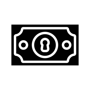 Para Kilidi web simgesi vektör çizimi