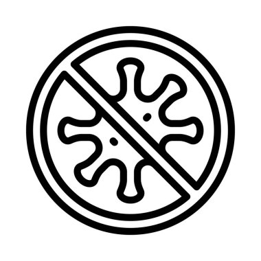 Virüs web simgesi vektör çizimi yok