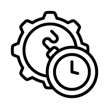 Bitiş Tarihi Yönetimi Web simgesi vektör illüstrasyonu