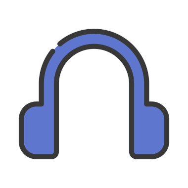 kulaklık simgesi, vektör illüstrasyonu 