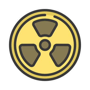 Radyoaktif ağ simgesi vektör çizimi