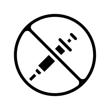 Uyuşturucu Yok Web simgesi vektör resimlemesi kullan