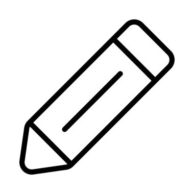 Beyaz arkaplanda kalem simgesi çizimi 