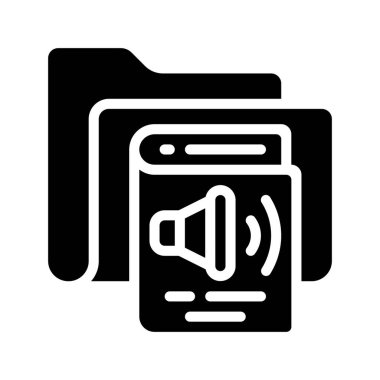 Ses Kitabı Dizini simgesi, vektör illüstrasyonu 