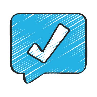 İleti simgesini, vektör illüstrasyonunu kontrol et