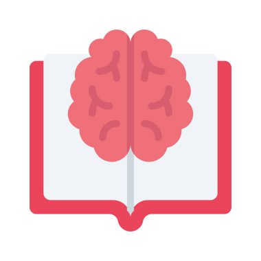 Beyin simgesi, vektör illüstrasyonu basit tasarım