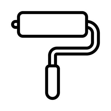 boya silindirli ağ ikonu vektör illüstrasyonu