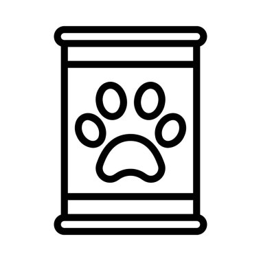 Hayvansal Gıda Tin Web ikonu vektör illüstrasyonu