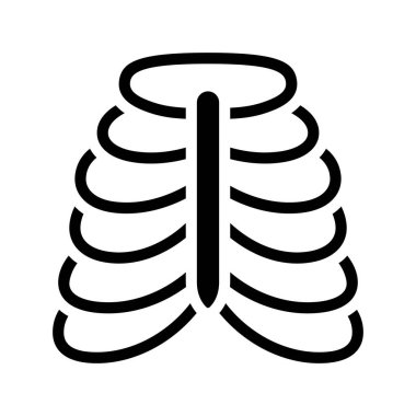 Göğüs kafesi ağ ikonu vektör illüstrasyonu