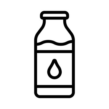 Süt Şişesi ikon vektör illüstrasyonu