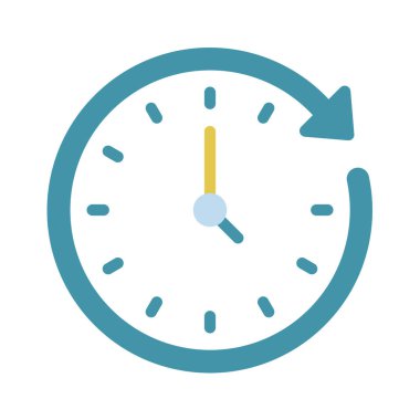 Saat simgesi vektör illüstrasyonu