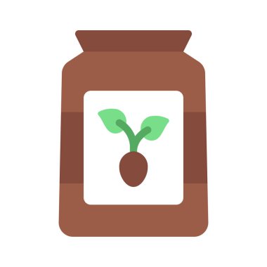 Tohum Torbası Web simgesi vektör illüstrasyonu