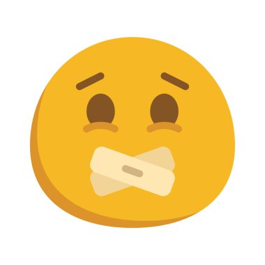 Mühürlü Ağız web simgesi vektör çizimi