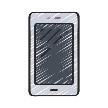 Eski Cep Telefonu Web simgesi vektör illüstrasyonu