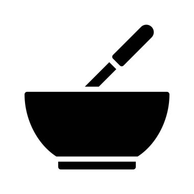 Bowl web simgesi vektör illüstrasyonunun karıştırılması