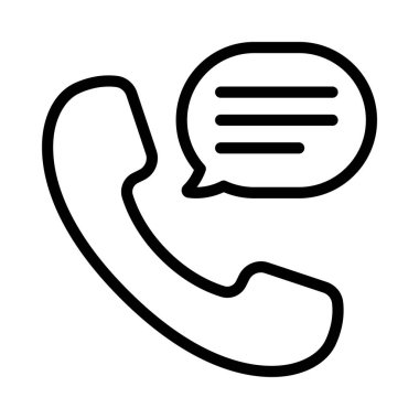 Telefon Sohbeti web simgesi vektör çizimi