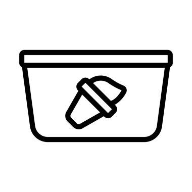 Dondurma Küveti Web simgesi vektör illüstrasyonu