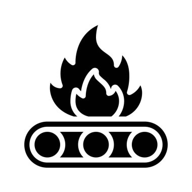 Taşıyıcı Ateş Web simgesi vektör illüstrasyonu