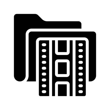 Film Strip Dizini simgesi, vektör illüstrasyonu 