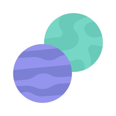 Gezegen web simgesi vektör illüstrasyonu