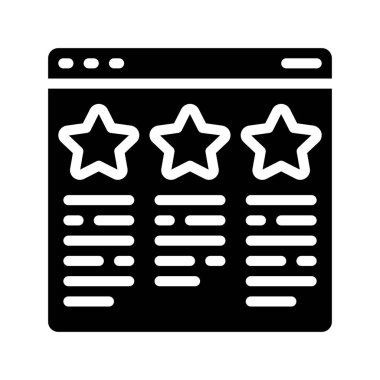 Web sitesi Web simgesi vektör illüstrasyonunu gözden geçirir