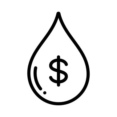 Petrol yatırım simgesi vektör illüstrasyonu