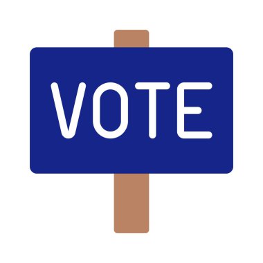 Oylama Web simgesi vektör illüstrasyonunu imzala