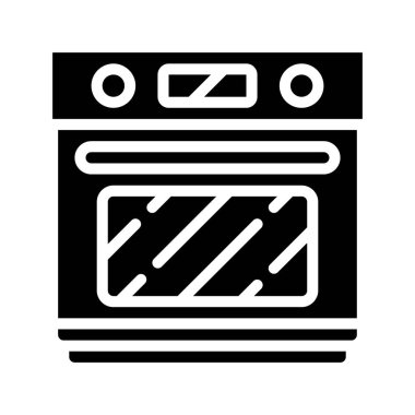 Fırın web simgesi vektör illüstrasyonu