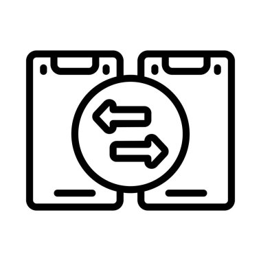 Mobil Aktarım web simgesi vektör çizimi