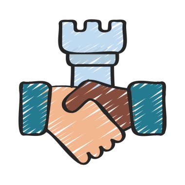 Stratejik Anlaşma web simgesi vektör illüstrasyonuName