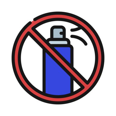Aerosol Sprey ağ vektör illüstrasyonu yok