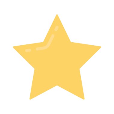 yıldız düz simgesi, vektör illüstrasyonu