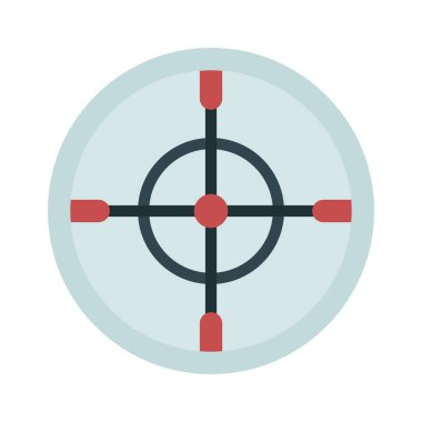 Silah Dürbünü Web simgesi vektör çizimi