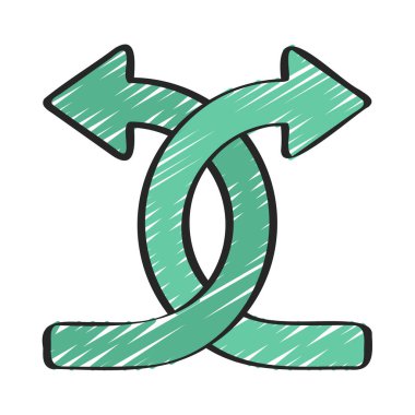 Üst üste binen Oklar web simgesi vektör illüstrasyonu