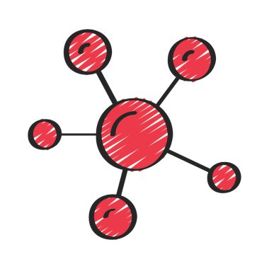 Moleküller web simgesi vektör çizimi