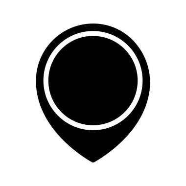 Konum haritası pin simgesi vektör illüstrasyonu 