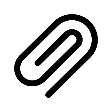  Beyaz arka planda izole kağıt klip vektör simgesi 