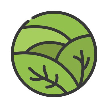 Lahana Web simgesi vektör illüstrasyonu