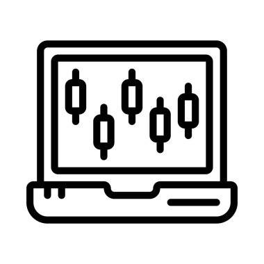 Laptop Borsası simgesi, vektör illüstrasyonu 